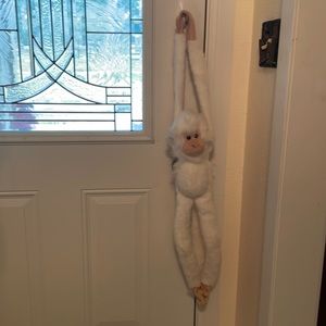 Fiesta Hanging Monkey 38” white/cream colored Plush Soft stuffed